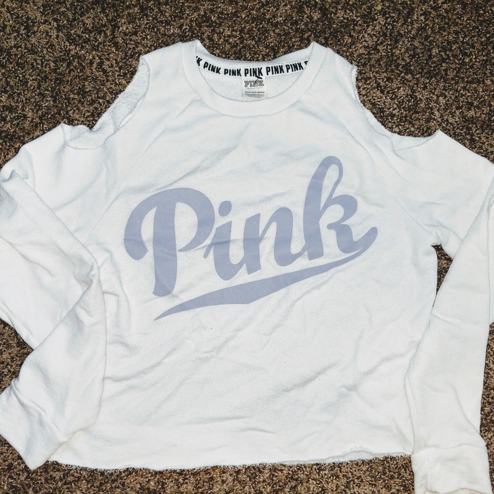 Cold shoulder white crop top